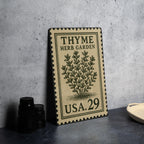 Thyme Herb Garden Metal Sign – Vintage Botanical Kitchen Decor, Rustic Farmhouse Wall Art, Stamp Style Garden Plaque — photo 4