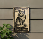 Turkish Angora Cat Metal Sign – Vintage Stamp Style Wall Art Décor for Cat Lovers, Rustic Tin Pet Sign for Home or Garden — photo 5
