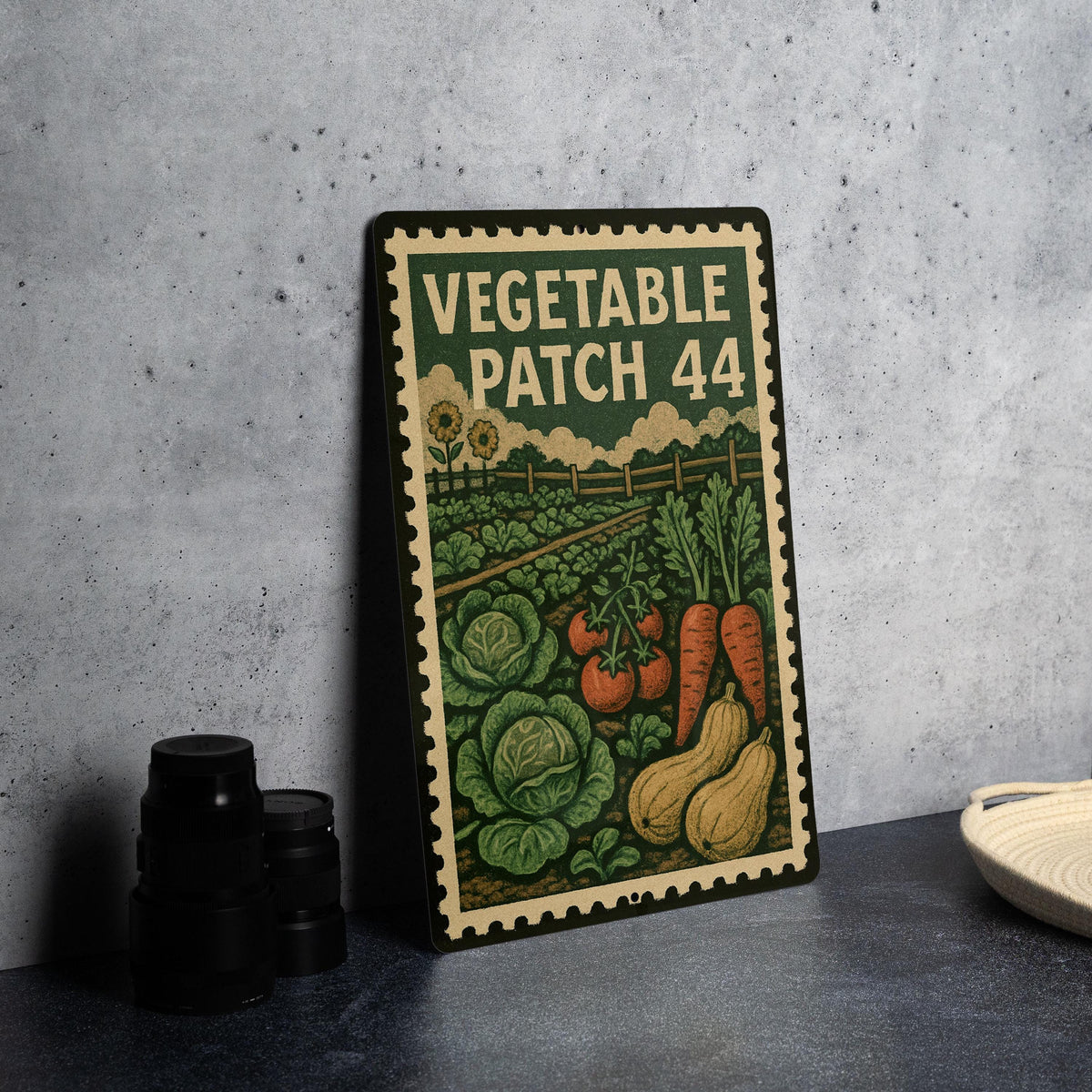Vintage Vegetable Patch Metal Sign – Rustic Farmhouse Garden Decor, Retro Kitchen Wall Art, Stamp Style Aluminum Plaque — photo 4