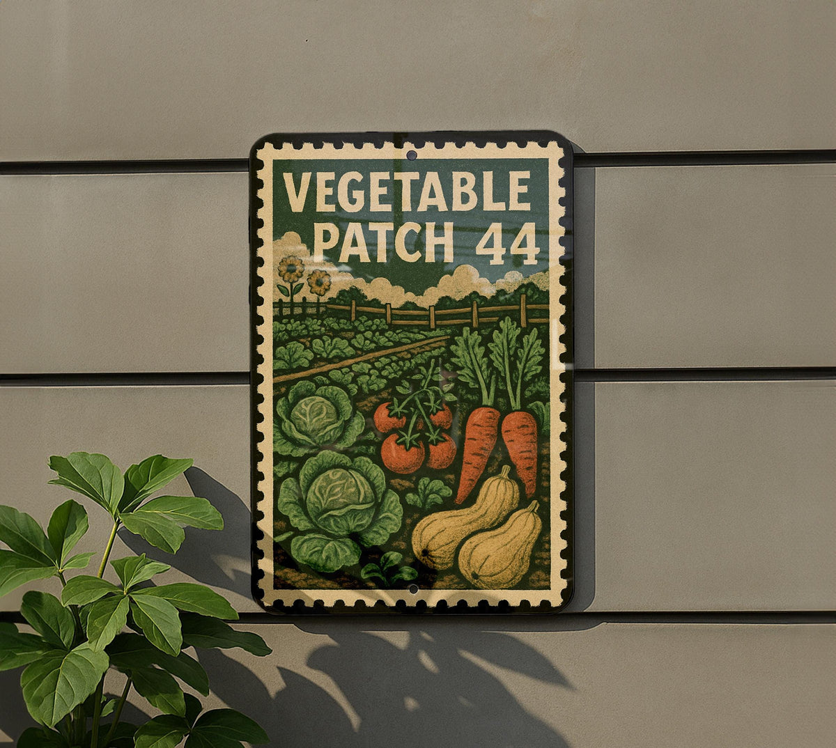 Vintage Vegetable Patch Metal Sign – Rustic Farmhouse Garden Decor, Retro Kitchen Wall Art, Stamp Style Aluminum Plaque — photo 5