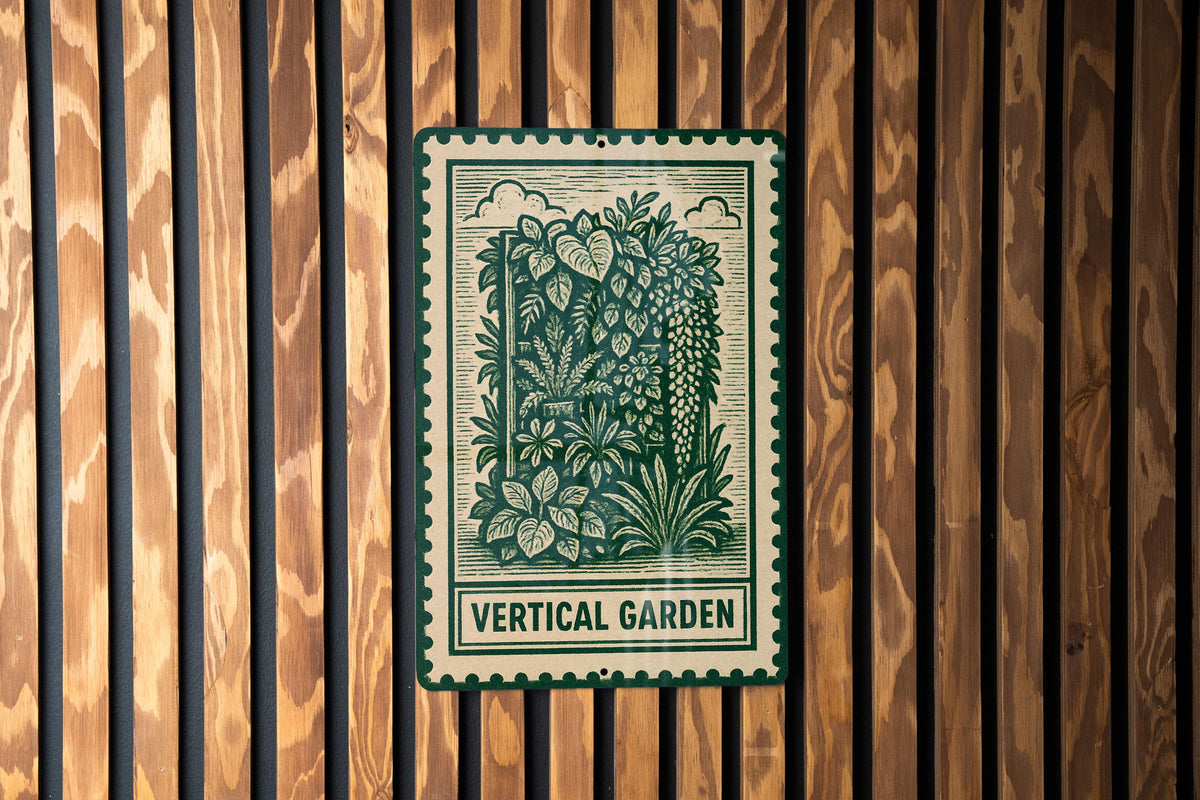 Vertical Garden Metal Sign – Rustic Stamp Style Wall Art for Indoor Outdoor Decor, Vintage Botanical Garden Plaque — photo 3