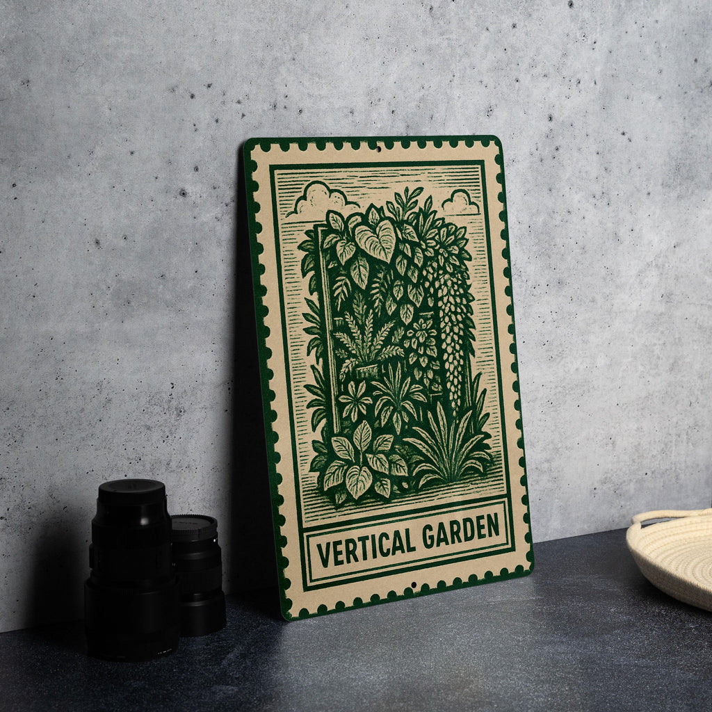 Vertical Garden Metal Sign – Rustic Stamp Style Wall Art for Indoor Outdoor Decor, Vintage Botanical Garden Plaque — photo 4