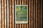 Water Lily Pond Metal Sign – Vintage Stamp Style Wall Art, Monet Inspired Garden Decor, Rustic Home Metal Artwork — photo 1