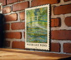 Water Lily Pond Metal Sign – Vintage Stamp Style Wall Art, Monet Inspired Garden Decor, Rustic Home Metal Artwork — photo 3