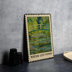 Water Lily Pond Metal Sign – Vintage Stamp Style Wall Art, Monet Inspired Garden Decor, Rustic Home Metal Artwork — photo 4