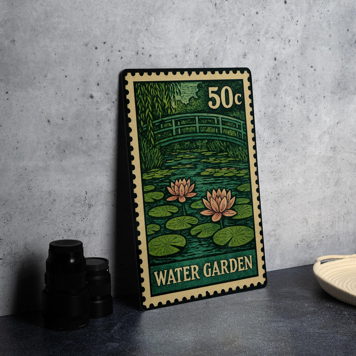 Water Garden Metal Sign – Vintage Stamp Style Garden Decor, Rustic Outdoor Wall Art, Botanical Yard Plaque for Gardeners — photo 4