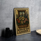 Vintage Window Box Garden Metal Sign – Rustic Stamp Style Wall Art for Porch, Patio, or Outdoor Garden Decor — photo 4