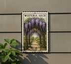 Wisteria Arch Metal Sign – Vintage Stamp Style Garden Wall Art, Rustic Outdoor Decor, Floral Metal Artwork for Home or Patio — photo 5