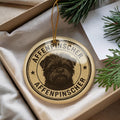 Affenpinscher Dog Ornament – Circular Ceramic Stamp Style Pet Art, Vintage Dog Lover Gift, Christmas Tree Decor Keepsake — photo 1