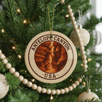 Antelope Canyon Ceramic Ornament – Circular Stamp Style Southwest Desert Art – USA Travel Souvenir Christmas Decor — photo 4