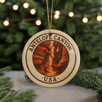 Antelope Canyon Ceramic Ornament – Circular Stamp Style Southwest Desert Art – USA Travel Souvenir Christmas Decor — photo 5