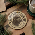 Black Russian Terrier Ornament Ceramic | Round Dog Breed Art Stamp Style | Pet Lover Gift | Christmas Tree Decor — photo 1