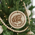 Cane Toad Ceramic Ornament – Circular Stamp Style Wildlife Art, Handmade Amphibian Decoration, Nature Lover Gift — photo 2