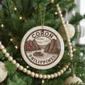 Coron Philippines Ceramic Ornament – Circular Stamp Style Travel Souvenir, Beach Destination Keepsake, Island Decor Gift — photo 1