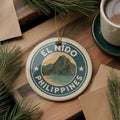 El Nido Philippines Ceramic Ornament – Round Travel Souvenir, Island Map Art, Tropical Beach Gift, Coastal Christmas Decor — photo 1