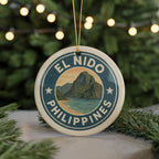 El Nido Philippines Ceramic Ornament – Round Travel Souvenir, Island Map Art, Tropical Beach Gift, Coastal Christmas Decor — photo 5