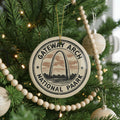 Gateway Arch National Park Ceramic Ornament – Circular Stamp Style Travel Souvenir, St. Louis Keepsake Gift — photo 1