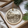 Kandy Sri Lanka Ceramic Ornament – Circular Travel Stamp Style Souvenir, Handmade Holiday Decor, Unique Gift Idea — photo 1