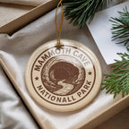Mammoth Cave National Park Ornament – Circular Stamp Style Ceramic Keepsake, Nature Travel Souvenir Gift — photo 1