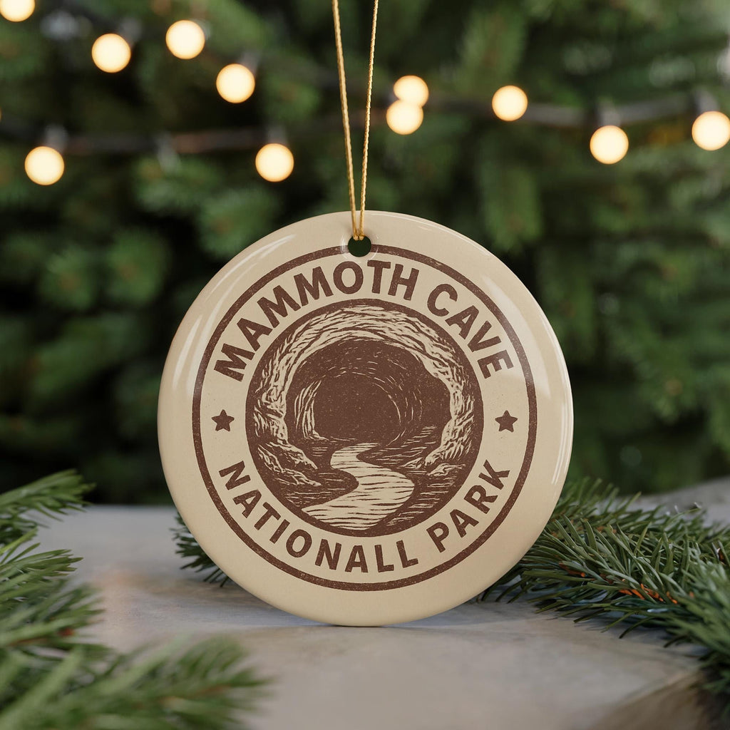 Mammoth Cave National Park Ornament – Circular Stamp Style Ceramic Keepsake, Nature Travel Souvenir Gift — photo 5