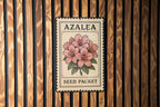 Azalea Flower Cluster Metal Sign – Vintage Stamp Style Wall Art with Seed Packet Border for Garden or Home Decor — photo 3