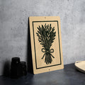 Herb Bundle Metal Sign – Rustic Kitchen Wall Decor, Vintage Farmhouse Style, Botanical Stamp Art, Twine Herb Illustration — photo 1