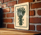 Herb Bundle Metal Sign – Rustic Kitchen Wall Decor, Vintage Farmhouse Style, Botanical Stamp Art, Twine Herb Illustration — photo 3