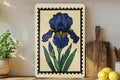 Bearded Iris Flower Metal Sign – Vintage Botanical Garden Wall Art, Rustic Floral Home Decor, Stamp Style Artwork — photo 1