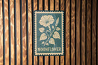 Moonflower Vine Metal Sign – Vintage Stamp Style Wall Art, Botanical Garden Decor, Outdoor Rustic Flower Plaque — photo 3