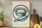 Vintage Pie Dish & Rolling Pin Metal Kitchen Sign – Rustic Baking Wall Decor, Farmhouse Stamp Style Artwork for Bakers — photo 4