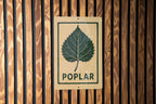 Poplar Leaf Metal Sign – Rustic Stamp Style Wall Art for Cabin, Nature Decor, Outdoor Lodge or Woodland Home Gift — photo 1