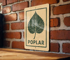 Poplar Leaf Metal Sign – Rustic Stamp Style Wall Art for Cabin, Nature Decor, Outdoor Lodge or Woodland Home Gift — photo 3
