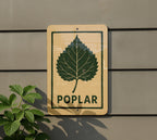 Poplar Leaf Metal Sign – Rustic Stamp Style Wall Art for Cabin, Nature Decor, Outdoor Lodge or Woodland Home Gift — photo 5
