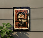 Santa Boots by Fireplace Metal Sign – Vintage Christmas Decor, Rustic Holiday Wall Art, Stamp Style Winter Home Accent — photo 5