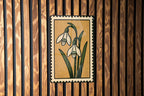 Snowdrop Pair Metal Sign – Vintage Botanical Stamp Style Wall Art, Rustic Floral Home Decor, Garden Lover Gift — photo 3