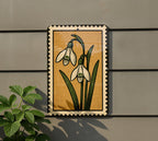 Snowdrop Pair Metal Sign – Vintage Botanical Stamp Style Wall Art, Rustic Floral Home Decor, Garden Lover Gift — photo 5