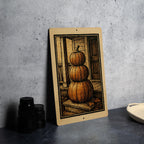 Stacked Pumpkins Porch Metal Sign – Rustic Fall Decor, Vintage Stamp Style Autumn Wall Art for Farmhouse or Front Door — photo 4