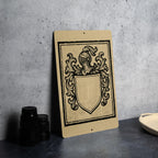 Custom Heraldic Crest Metal Sign – Vintage Blank Coat of Arms Wall Art, Rustic Family Emblem Stamp Style Decor — photo 2