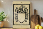Custom Heraldic Crest Metal Sign – Vintage Blank Coat of Arms Wall Art, Rustic Family Emblem Stamp Style Decor — photo 4