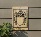 Custom Heraldic Crest Metal Sign – Vintage Blank Coat of Arms Wall Art, Rustic Family Emblem Stamp Style Decor — photo 5