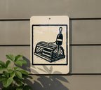 Lobster Trap & Buoy Metal Sign – Nautical Coastal Wall Art, Rustic Beach House Decor, Stamp Style Fishing Sign — photo 5
