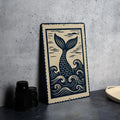 Mermaid Tail Metal Sign – Nautical Ocean Waves Wall Art, Coastal Beach House Decor, Rustic Sea Life Stamp Style Design — photo 1