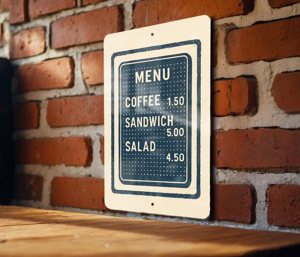 Custom Metal Pegboard Menu Sign – Vintage Stamp Style Plastic Letter Board Wall Art for Kitchen, Café, or Restaurant Decor — photo 1