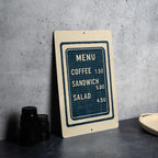 Custom Metal Pegboard Menu Sign – Vintage Stamp Style Plastic Letter Board Wall Art for Kitchen, Café, or Restaurant Decor — photo 2