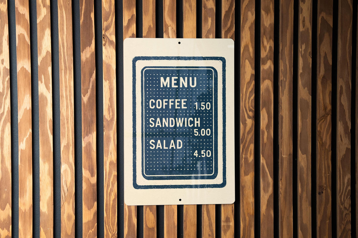 Custom Metal Pegboard Menu Sign – Vintage Stamp Style Plastic Letter Board Wall Art for Kitchen, Café, or Restaurant Decor — photo 3