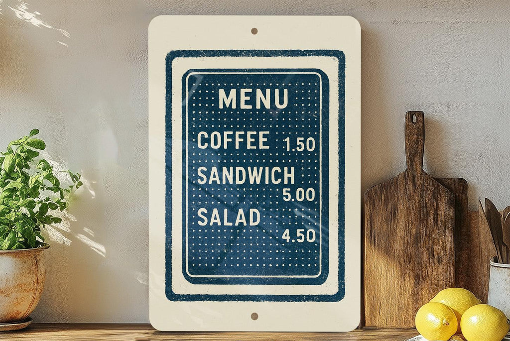 Custom Metal Pegboard Menu Sign – Vintage Stamp Style Plastic Letter Board Wall Art for Kitchen, Café, or Restaurant Decor — photo 4