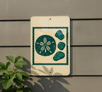 Coastal Sand Dollar & Sea Glass Metal Sign – Beach House Wall Art, Nautical Stamp Style Decor for Ocean Lovers — photo 5