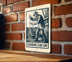 Nautical Soundings Lead Line Metal Sign – Vintage Maritime Stamp Style Wall Art for Coastal Home or Boat Decor — photo 4
