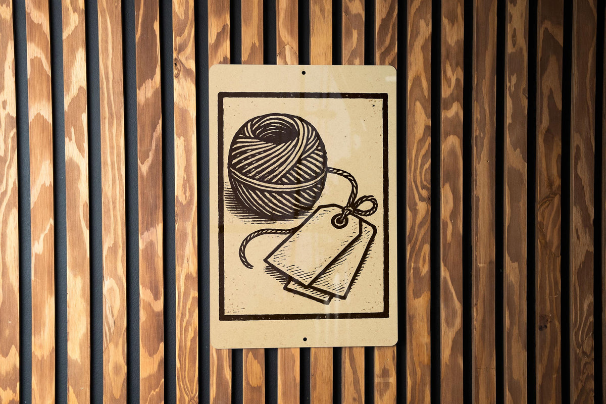 Rustic Twine Ball & Garden Tags Metal Sign – Vintage Stamp Style Wall Art for Gardeners, Farmhouse Garden Decor — photo 3