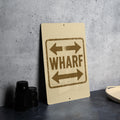 Custom Wharf Arrow Sign Metal Wall Art – Vintage Stamp Style Nautical Decor for Home, Bar, Dock or Coastal Cabin — photo 1
